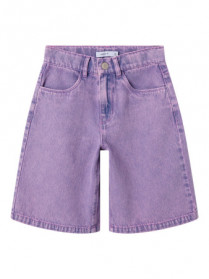 NAME IT Denim Longe Shorts Rose Orchid Overdyed