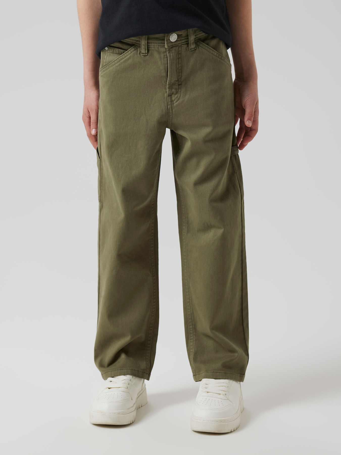 NAME IT Twill Bukser Ryan Straight Deep Lichen Green
