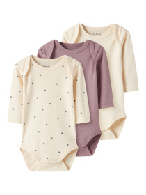 NAME IT 3 Pak Langærmet Body Summer Sand