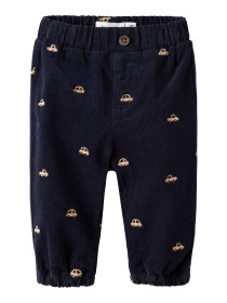 NAME IT Fløjls Bukser Baggy Ben Navy Blazer