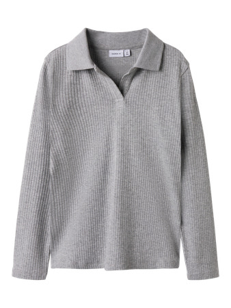 NAME IT Polo Bluse Dusa Grey Melange