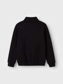 NAME IT Half Zip Sweatshirt Brody Black W. White Print