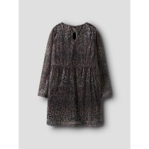 NAME IT Langærmet Kjole Risaring Seal Brown Leo