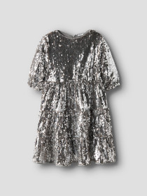 NAME IT Paillet Kjole Riscing Silver