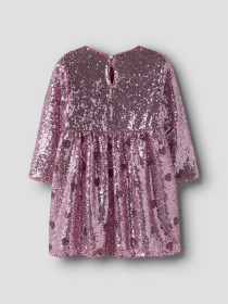 NAME IT Glimmer Kjole Ruscing Lilac Sachet