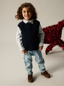 NAME IT Strik Vest Roman Navy Blazer