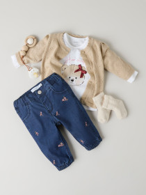 NAME IT Glimmer Strik Cardigan Rolia Cement
