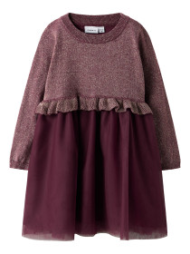 NAME IT Strik Kjole Refraja Burgundy