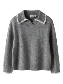 NAME IT Strik Polo Rikasa Grey Melange