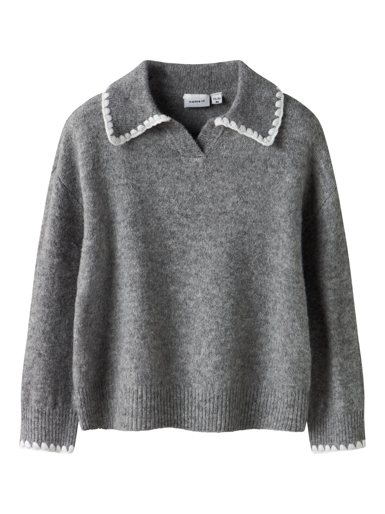 NAME IT Strik Polo Rikasa Grey Melange