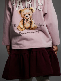 NAME IT Sweat Nederdele Rear Burgundy