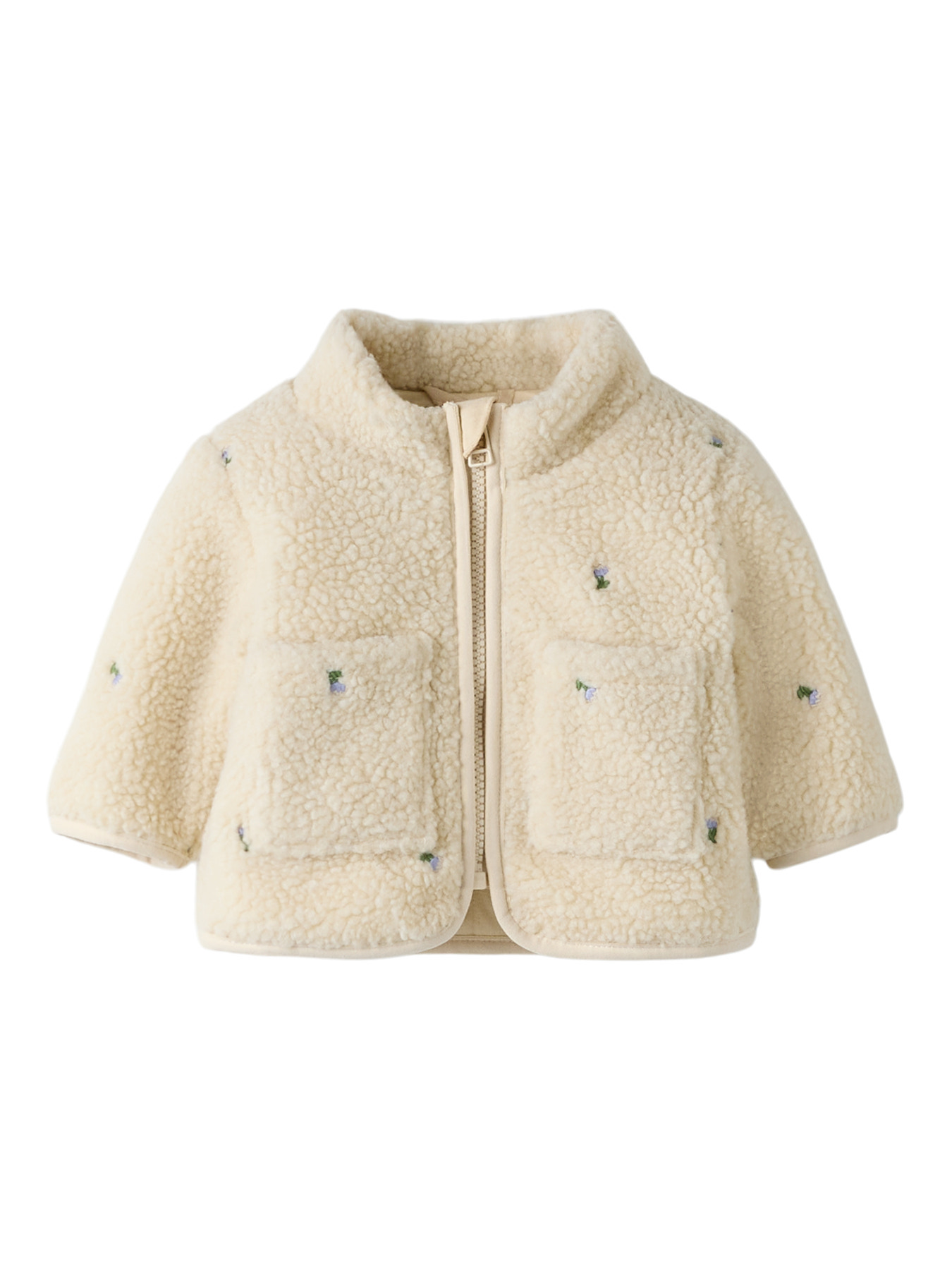 NAME IT Teddy Jakke Magot Fog Flower billede