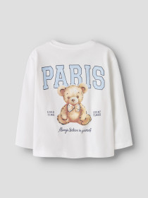 NAME IT Langærmet Bluse Rearaja Bright White