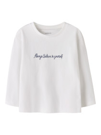 NAME IT Langærmet Bluse Rearaja Bright White