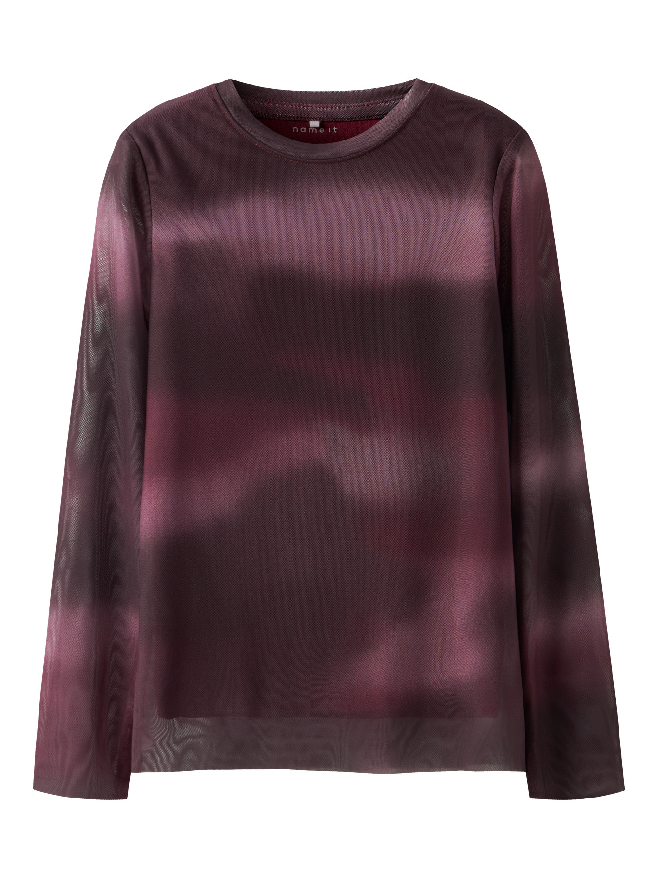 NAME IT Mesh Bluse Ropea Burgundy