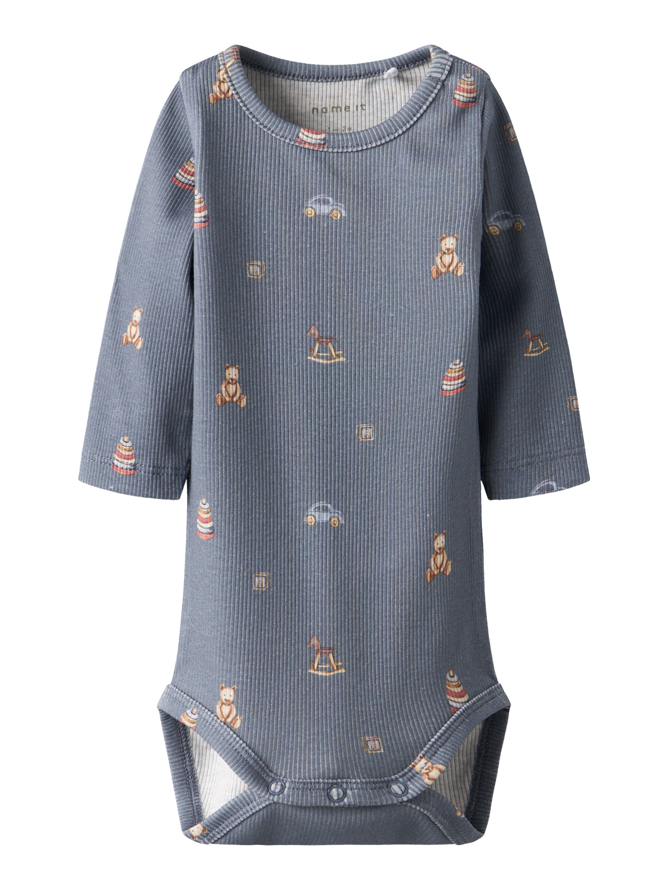 Name It Body Flint Stone i Rib Med Legetøjsprint - Str. 1m 56cm