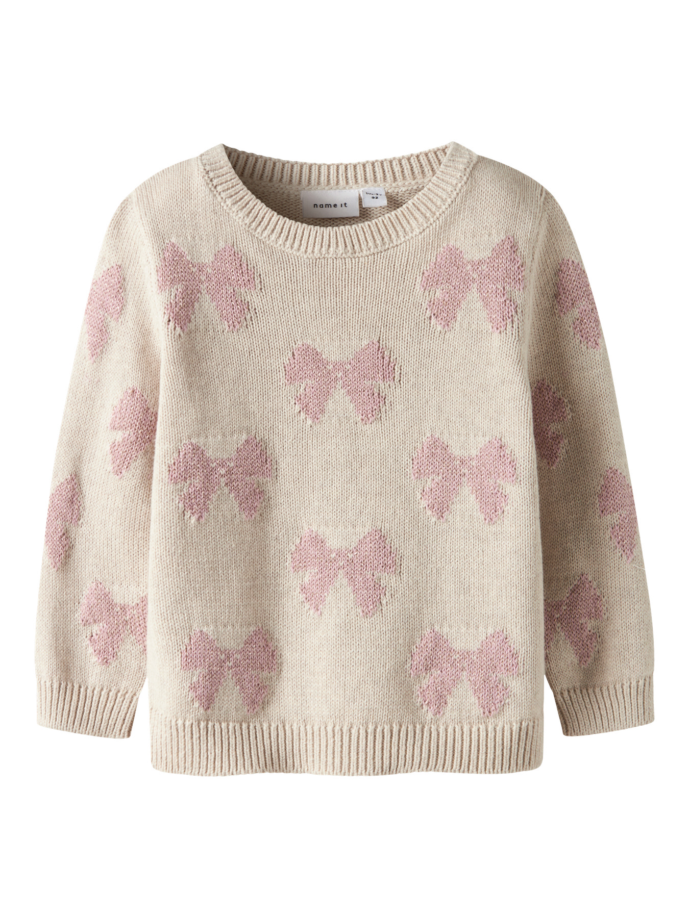 NAME IT Sløjfe Striktrøje Rekka Peyote Melange