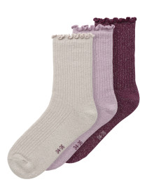 NAME IT 3-Pak Glimmer Strømper Rosie Keepsake Lilac