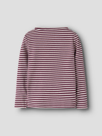 NAME IT Langærmet Bluse Ripeas Burgundy