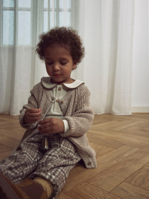 LIL ATELIER Strik Cardigan Rokko Oxford Tan Melange