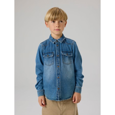 Name It Skjorte - Denim - NkmKim - Medium Blue Denim