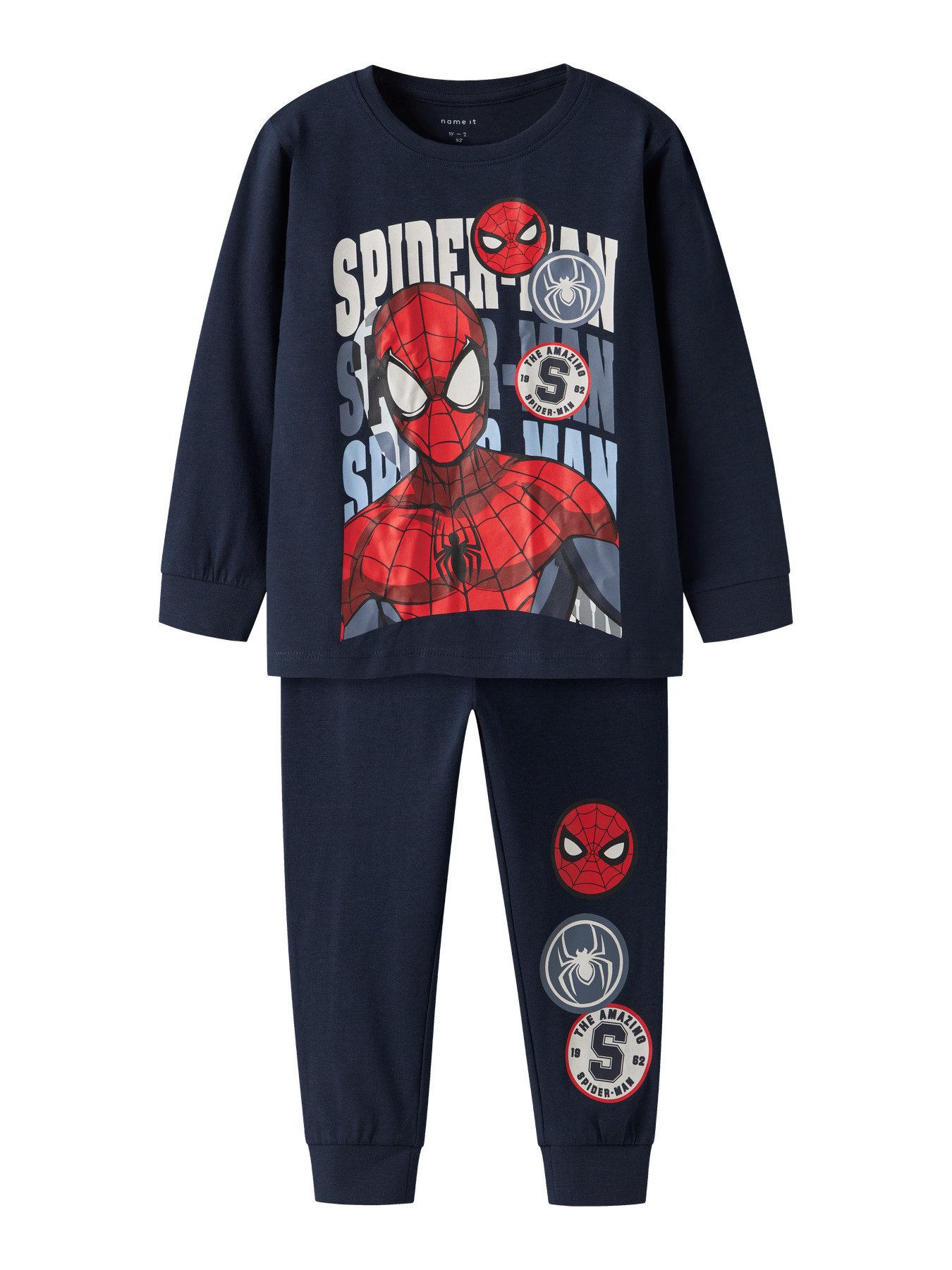 Name It Pyjamas Navy Blazer Med Spiderman Print - Str. 8y 128cm