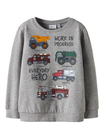 NAME IT Sweatshirt Orson Grey Melange