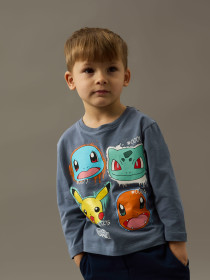 NAME IT Langærmet Bluse Pokemon Nor Flint Stone