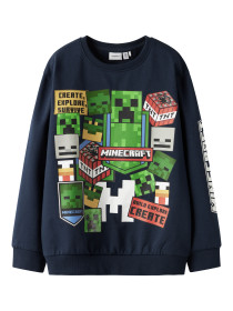 NAME IT Sweatshirt Minecraft Neven Navy Blazer