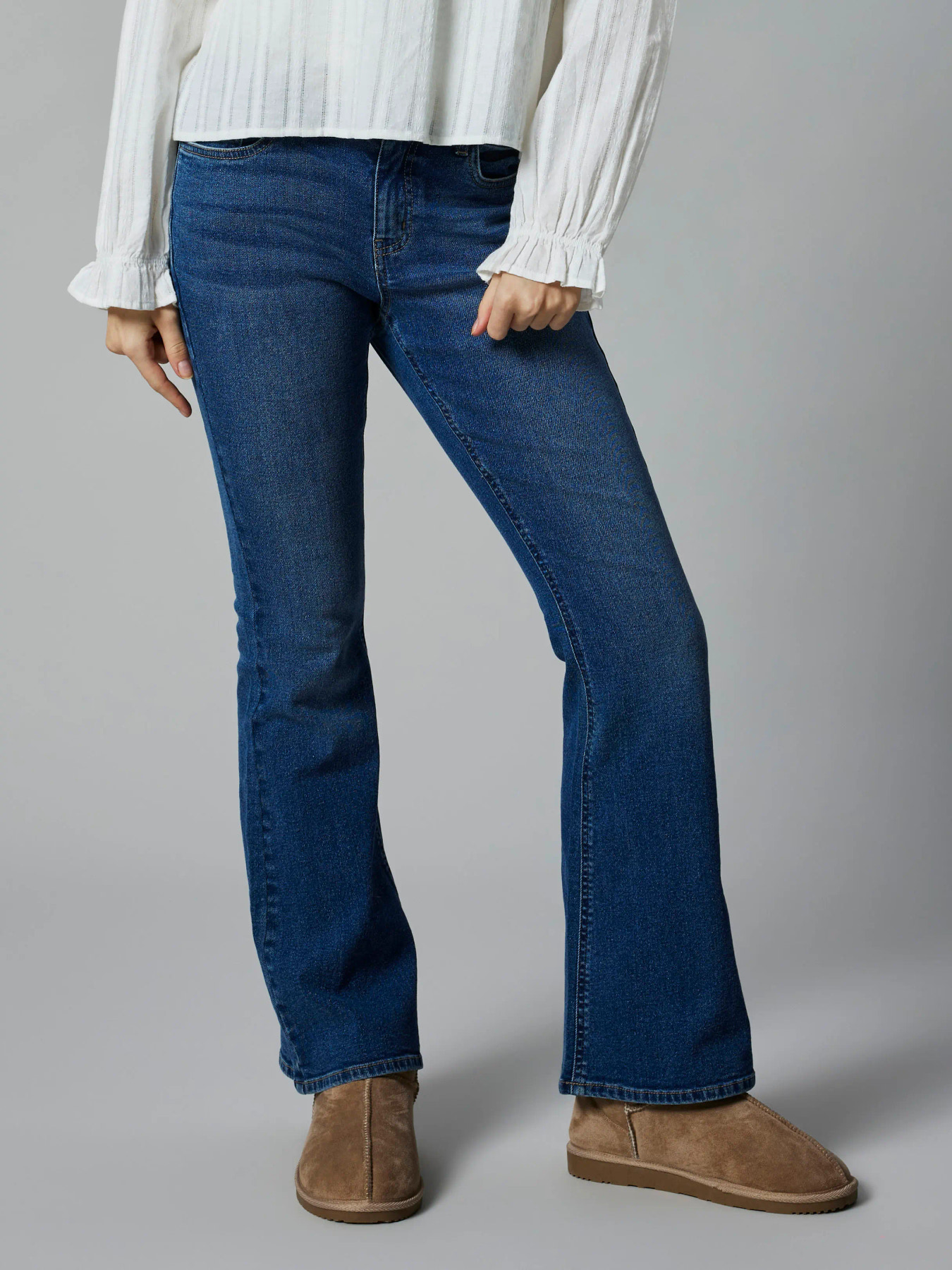 LMTD Flared Jeans Blibling Medium Blue Denim
