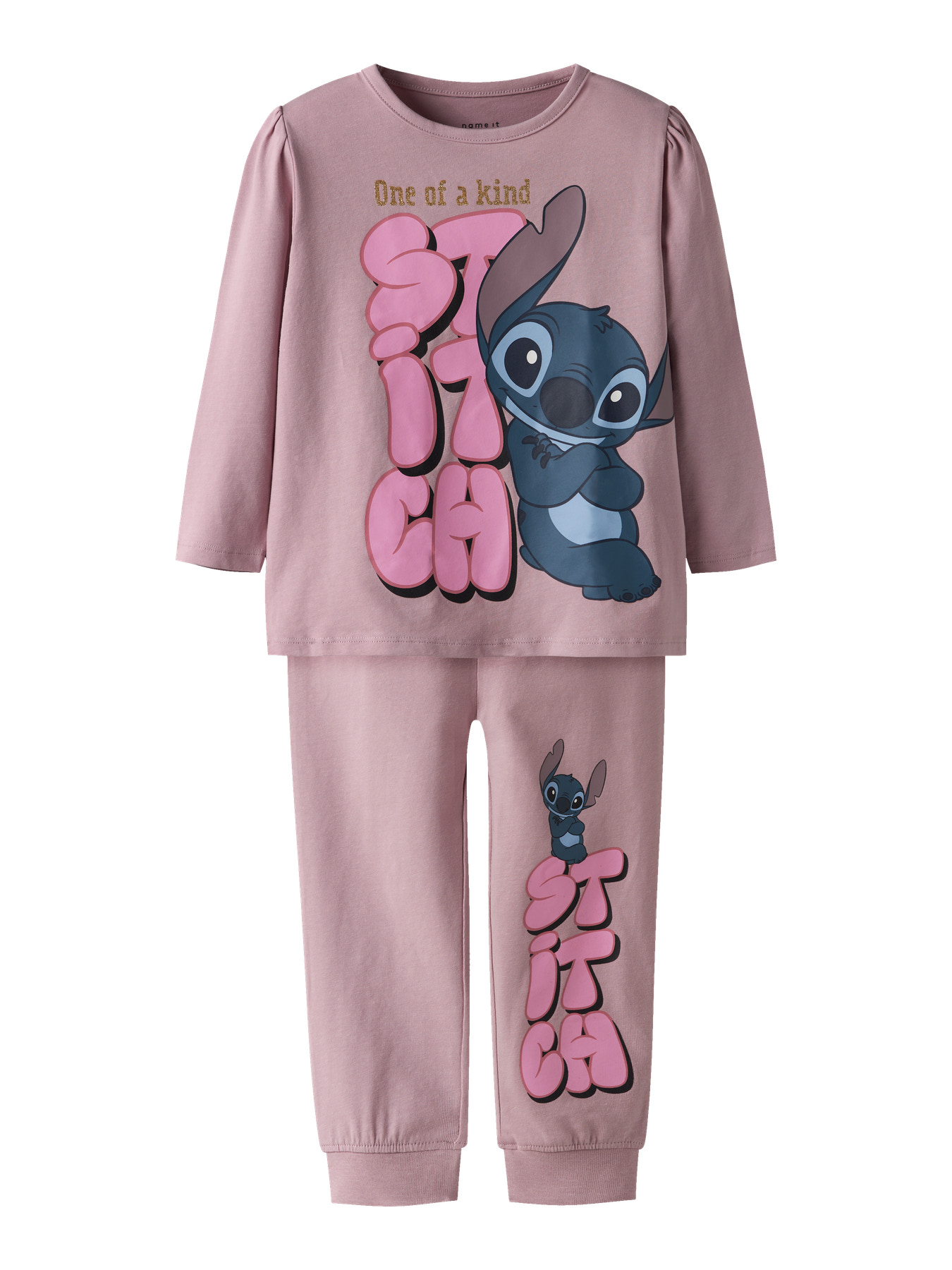 NAME IT Natsæt Stitch Olina Keepsake Lilac