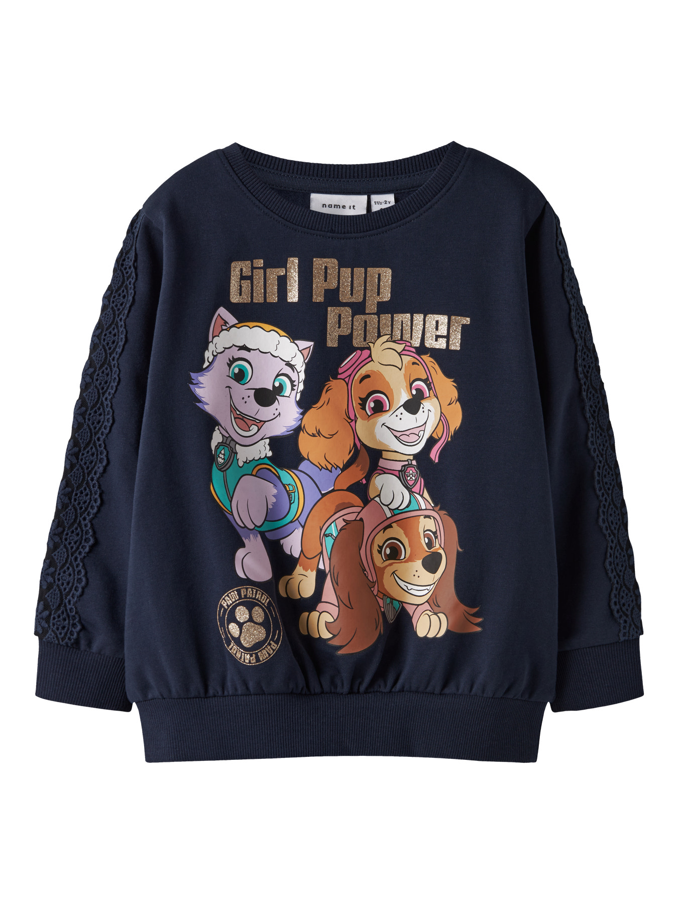 Name It Sweatshirt Navy Blazer Med Paw Patrol Print Og Blonde - Str. 6y 116cm