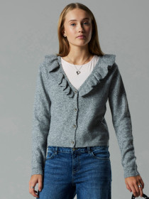LMTD Flæse Cardigan Reave Light Grey Melange