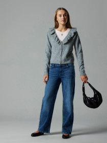 LMTD Flæse Cardigan Reave Light Grey Melange