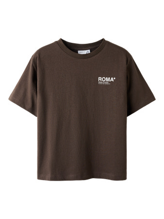 NAME IT T-shirt Felix Chocolate Brown