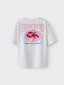 NAME IT T-shirt Fannie Bright White Seafood