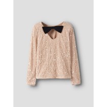 NAME IT Paillet Bluse Rusitta Jet Stream