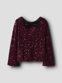 NAME IT Paillet Bluse Rusitta Burgundy