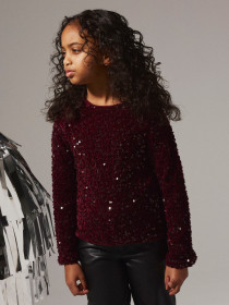 NAME IT Paillet Bluse Rusitta Burgundy