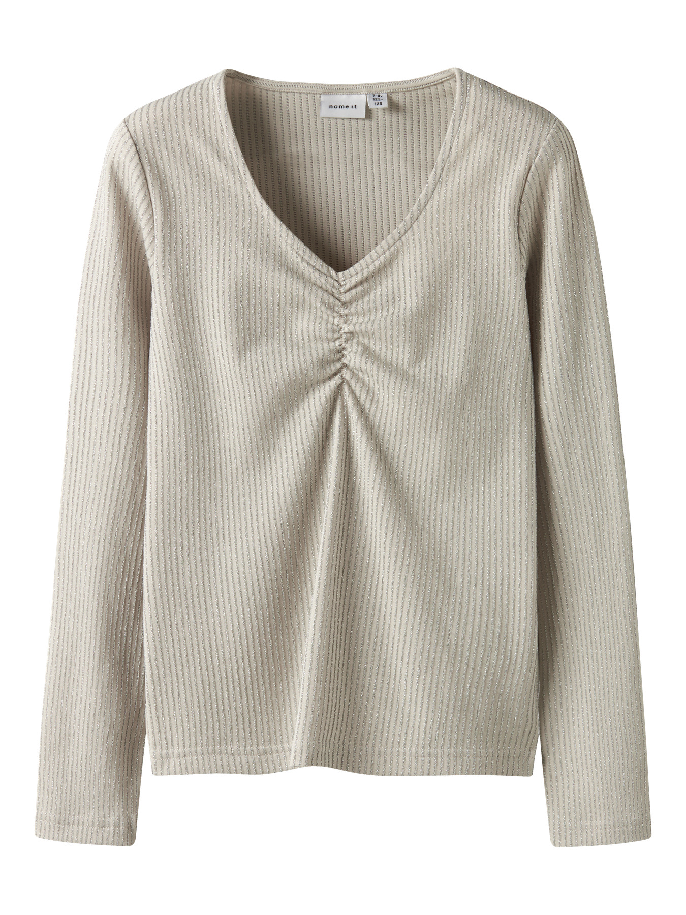 NAME IT Langærmet Bluse Sabi Cement