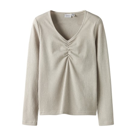NAME IT Langærmet Bluse Sabi Cement