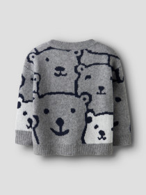 NAME IT Striktrøje Loose Sauel Grey Melange