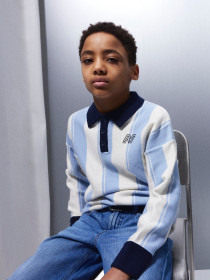 NAME IT Loose Strik Polo Sima Kentucky Blue