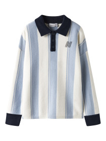 NAME IT Loose Strik Polo Sima Kentucky Blue