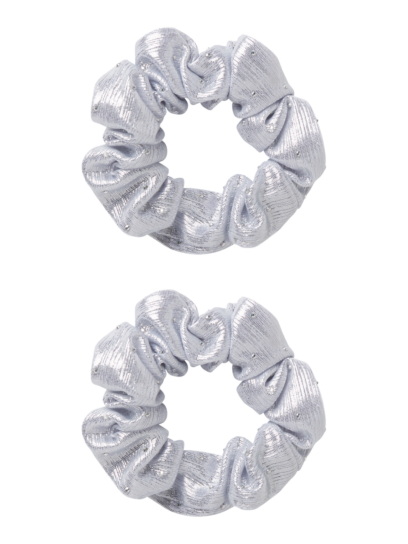NAME IT Hårelastikker 2-Pak Riglitter Silver