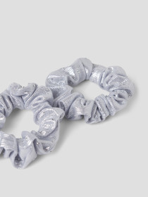 NAME IT Hårelastikker 2-Pak Riglitter Silver