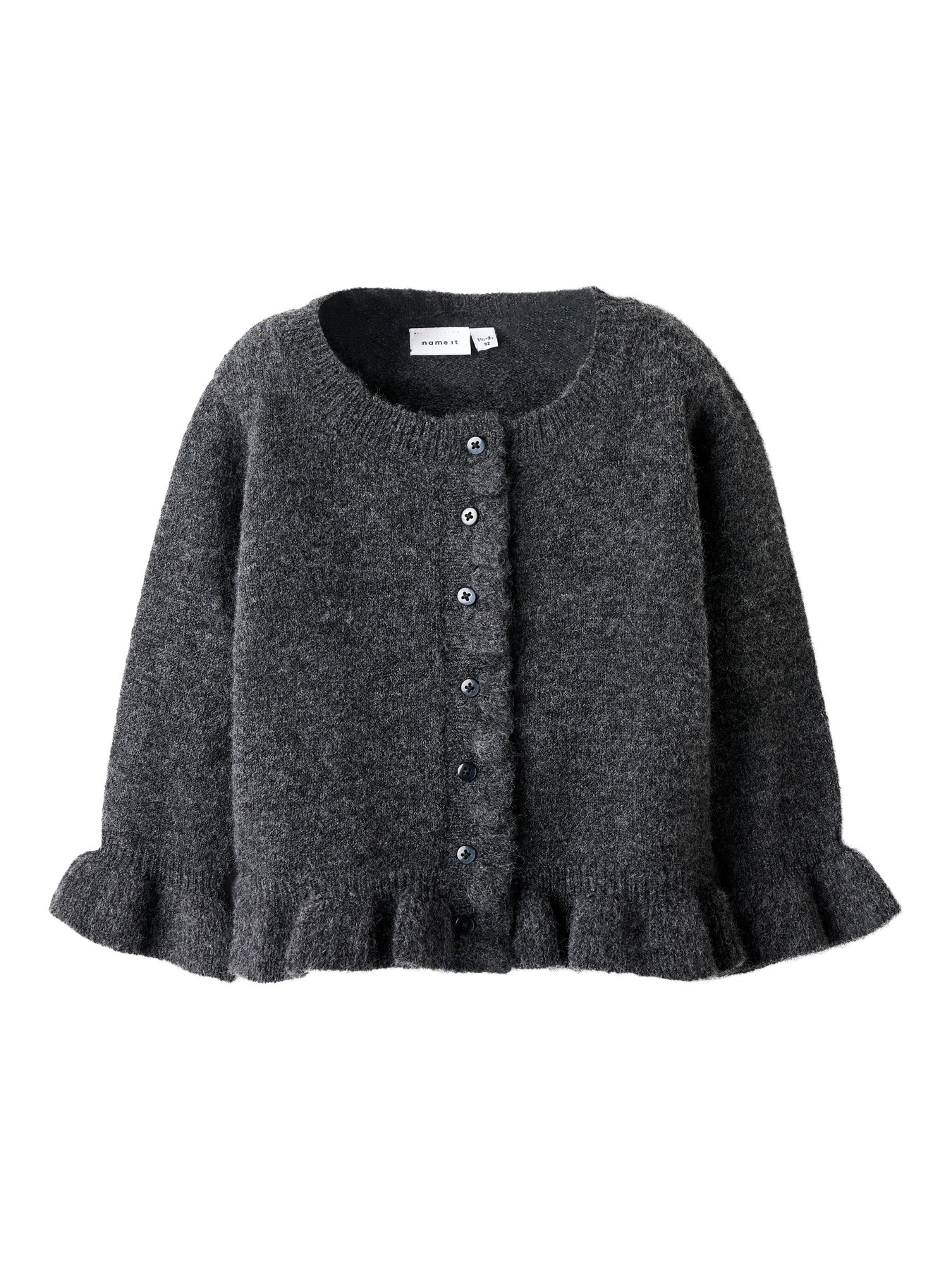 NAME IT Strik Cardigan Supia Dark Grey Melange