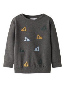 NAME IT Sweatshirt Sandro Dark Grey Melange