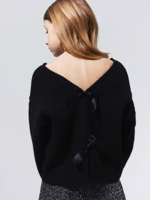 NAME IT Glimmer Striktrøje Simra Black