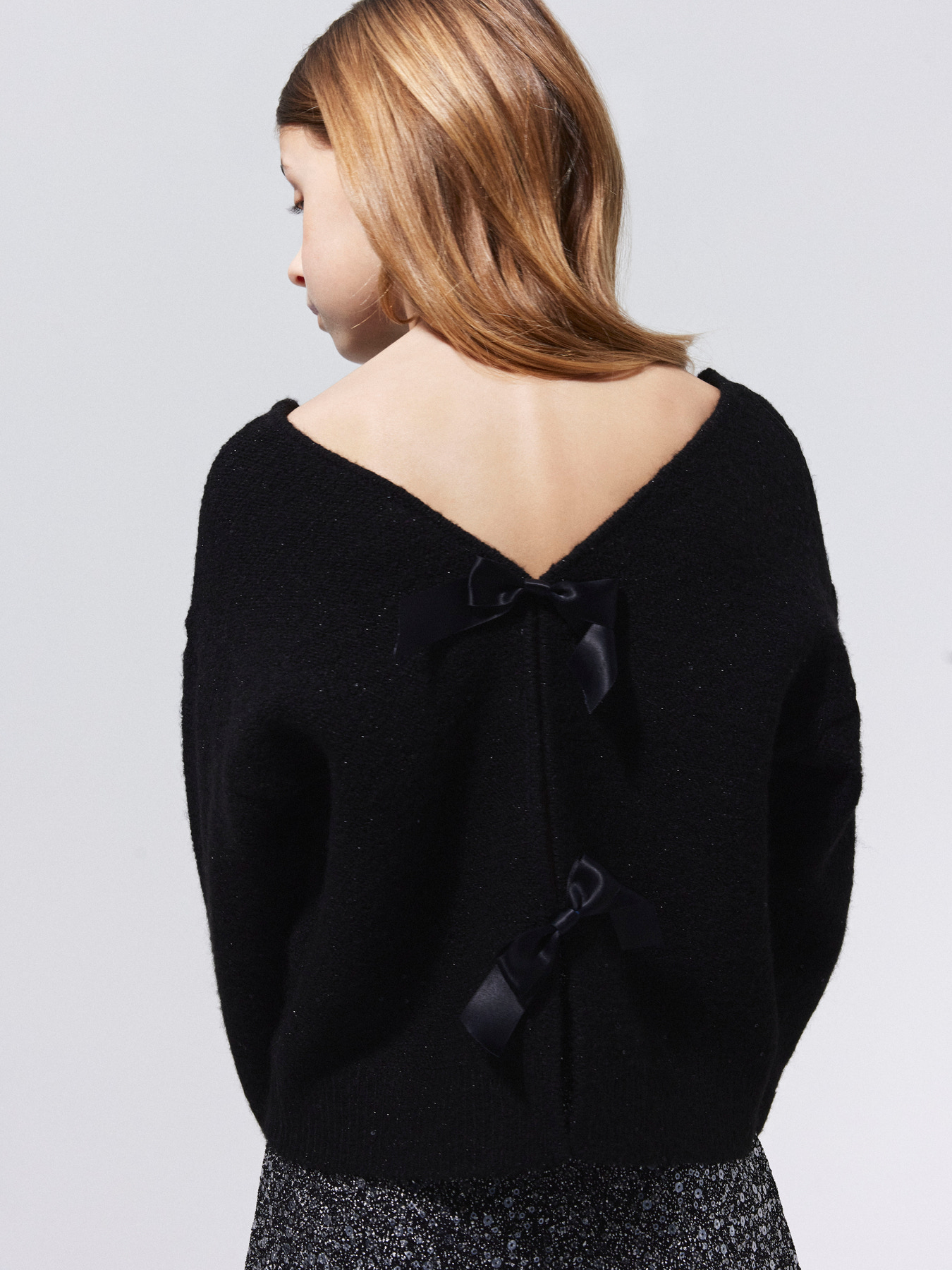 NAME IT Glimmer Striktrøje Simra Black